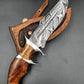 15" Handmade Bowie Knife, Damascus Steel Bowie Knife, Damascus Steel Hunting knife, birthday gift, gift for him, wedding gift, anniversary gift, Thanksgiving gift, Xmas Gift item