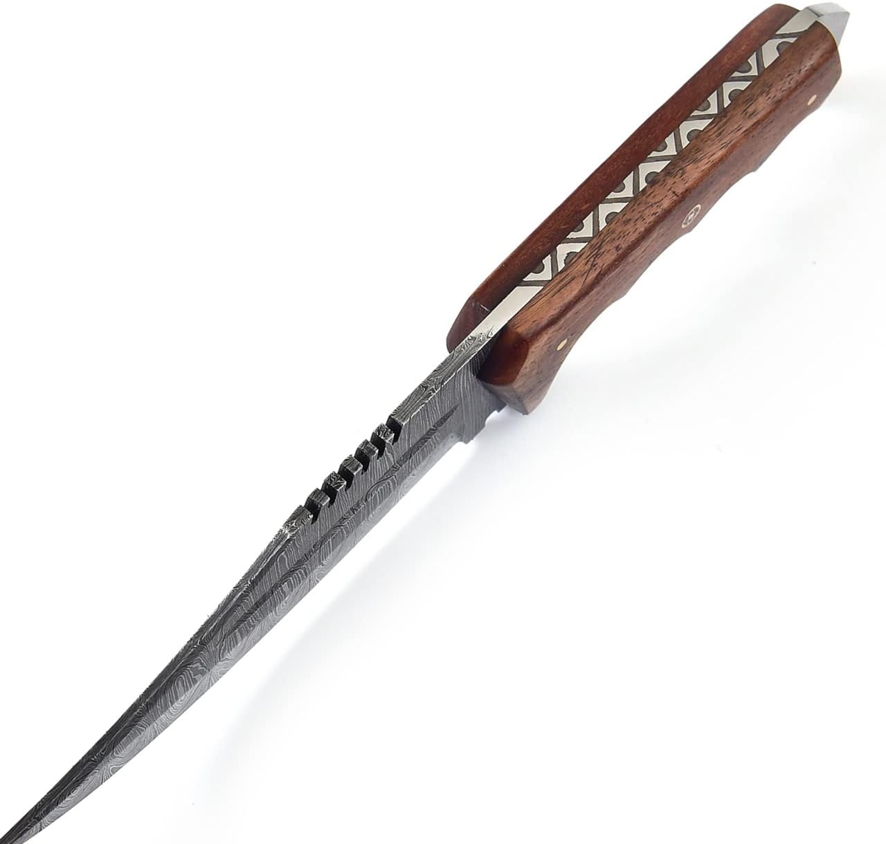 17" Handmade Bowie Knife, Damascus Steel Bowie Knife, Damascus Steel Hunting knife, birthday gift, gift for him, wedding gift, anniversary gift, Thanksgiving gift, valentine Gift