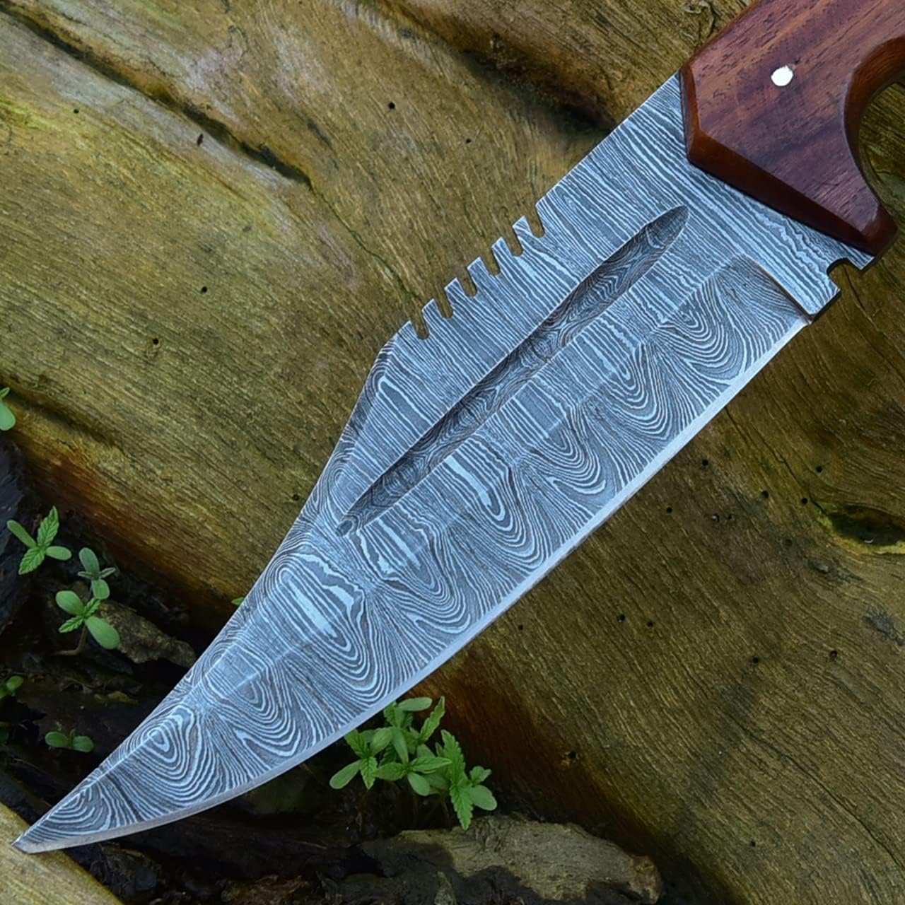 17" Handmade Bowie Knife, Damascus Steel Bowie Knife, Damascus Steel Hunting knife, birthday gift, gift for him, wedding gift, anniversary gift, Thanksgiving gift, valentine Gift