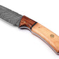 8.5" Handmade Damascus Steel Hunting Knife, Fishing Camping Utility Knife, Groomsmen Gift with personalized handle
