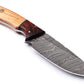 8.5" Handmade Damascus Steel Hunting Knife, Fishing Camping Utility Knife, Groomsmen Gift with personalized handle