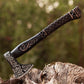 Custom Gift Viking Axe, Hatchet, Hand Forged Carbon Steel Viking Axe With Ash Wood, Viking Bearded Axe, Battle Axe, Best Gift