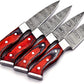 STEAK KNIFE SET 4Pcs Handmade Steak Knives Bbq Knives Birthday Gift Wedding Gift Independence Day Gift