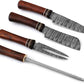 Custom Handmade Chef Knives Set / Kitchen Knives Set / 3Pcs Chef Set / Damascus Blades Chef Knives Set / BBQ Knives Set / Best gift item / Mother Day Gift / Professional Chef For Gift