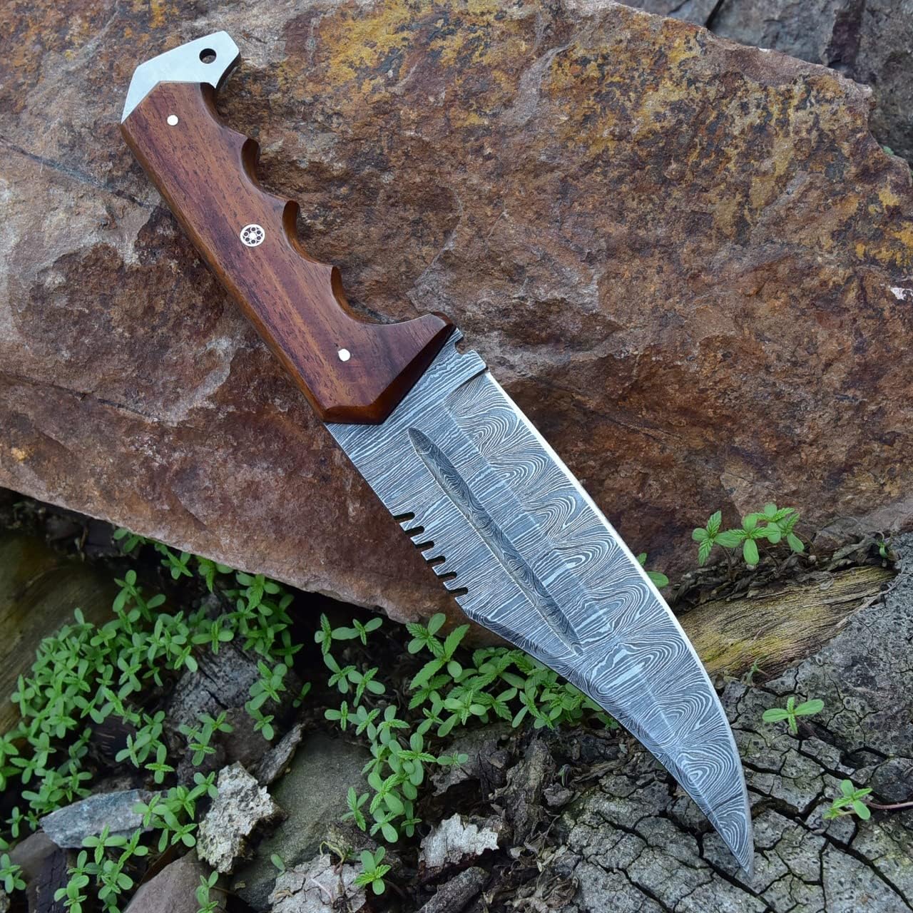 17" Handmade Bowie Knife, Damascus Steel Bowie Knife, Damascus Steel Hunting knife, birthday gift, gift for him, wedding gift, anniversary gift, Thanksgiving gift, valentine Gift