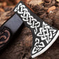 Custom Gift Viking Axe, Hatchet, Hand Forged Carbon Steel Viking Axe With Ash Wood, Viking Bearded Axe, Battle Axe, Best Gift