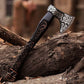 Custom Gift Viking Axe, Hatchet, Hand Forged Carbon Steel Viking Axe With Ash Wood, Viking Bearded Axe, Battle Axe, Best Gift