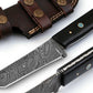 Custom Handmade Damascus Steel Tanto Knife 9.5", Damascus Hunting Knife, Fixed Blade Knife, Gift for Men
