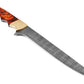 Handmade Damascus Fillet knife Fillet Fishing Knife Kitchen Knife Boning knife Chef knife Fixed blade knife...