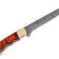 Handmade Damascus Fillet knife Fillet Fishing Knife Kitchen Knife Boning knife Chef knife Fixed blade knife...