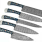 Custom Handmade Chef Knives Set / Kitchen Knives Set / 5Pcs Chef Set / Damascus Blades Chef Knives Set / BBQ Knives Set / Best gift item / Mother Day Gift / Professional Chef For Gift