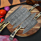 Custom Handmade Chef Knives Set / Kitchen Knives Set / 5Pcs Chef Set / Damascus Blades Chef Knives Set / BBQ Knives Set / Best handmade gift item / Mother Day Gift / Professional Chef For Gift