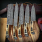Custom Handmade Chef Knives Set / Kitchen Knives Set / 5Pcs Chef Set / Damascus Blades Chef Knives Set / BBQ Knives Set / Best handmade gift item / Mother Day Gift / Professional Chef For Gift