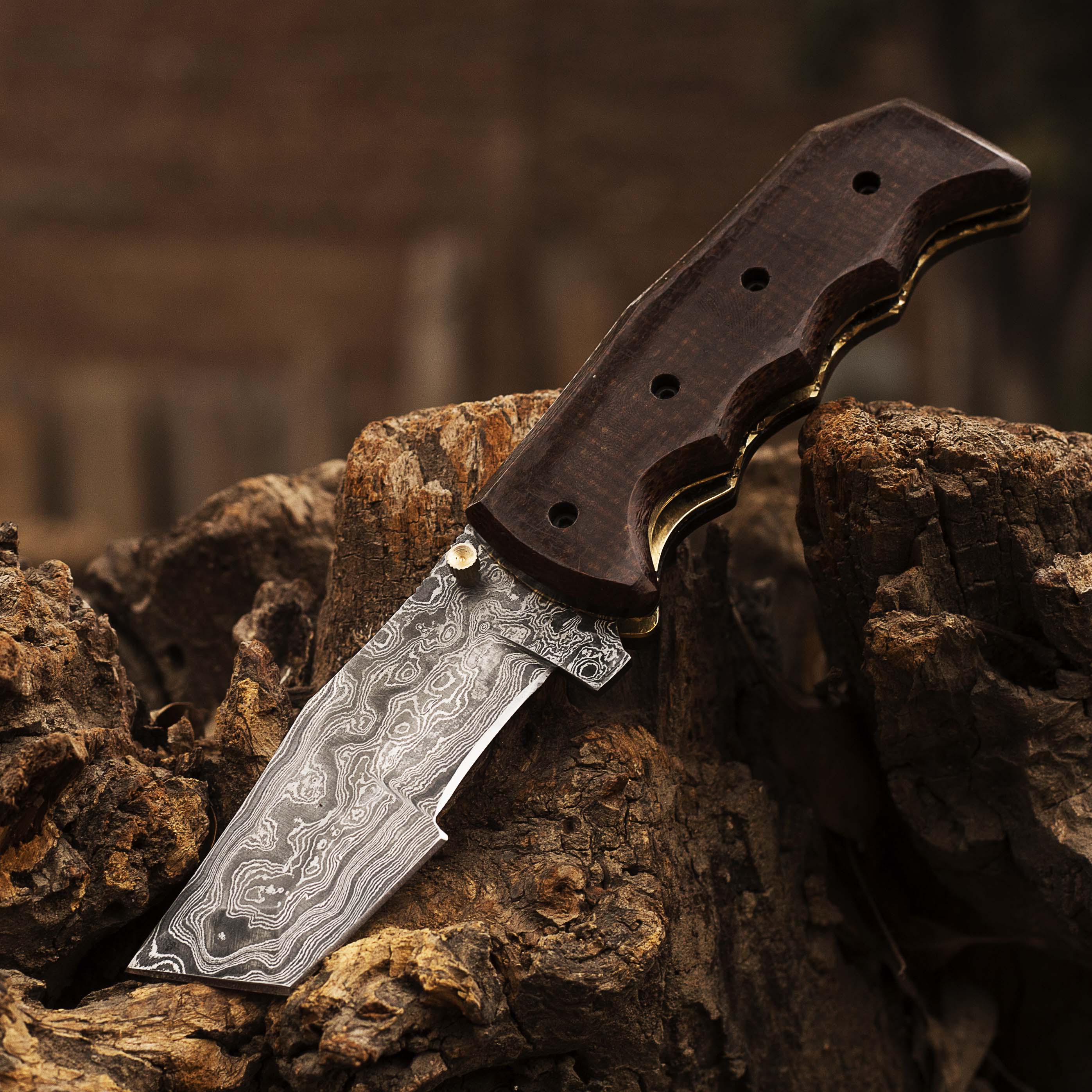 Damascus Steel Folding Knife, Handmade Damascus Pocket Knife, Everyday Carry Knife, Gift For Him, Gift For Her