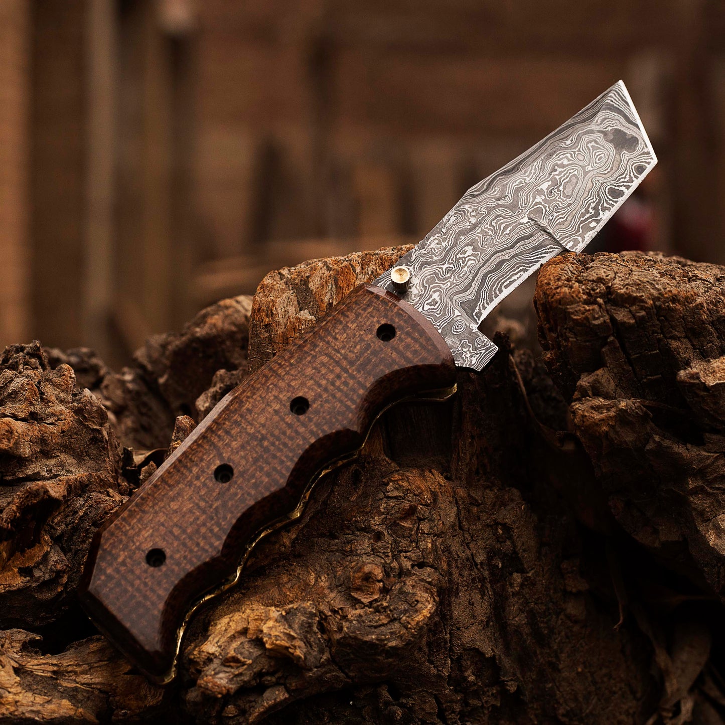 Damascus Steel Folding Knife, Handmade Damascus Pocket Knife, Everyday Carry Knife, Gift For Him, Gift For Her