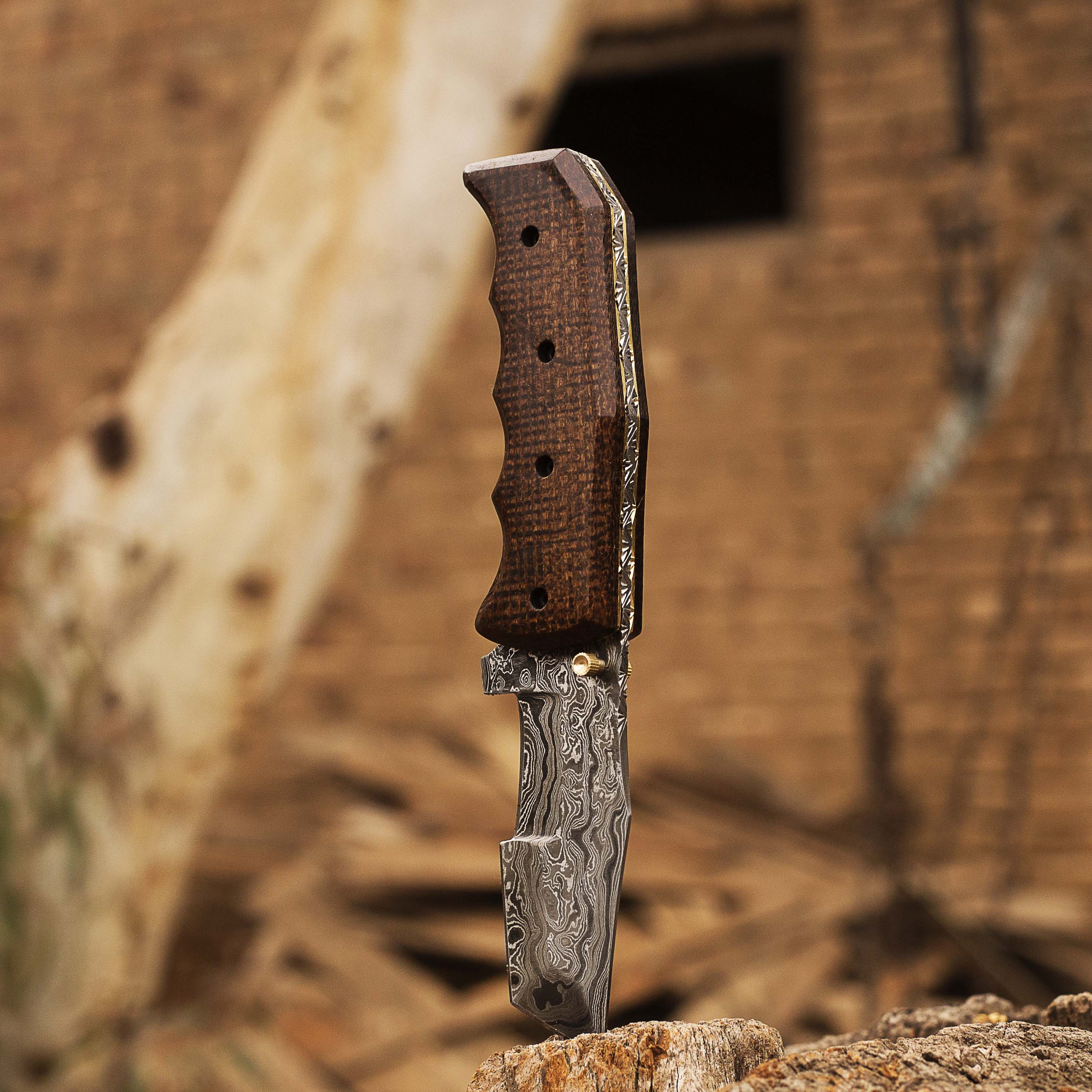 Damascus Steel Folding Knife, Handmade Damascus Pocket Knife, Everyday Carry Knife, Gift For Him, Gift For Her