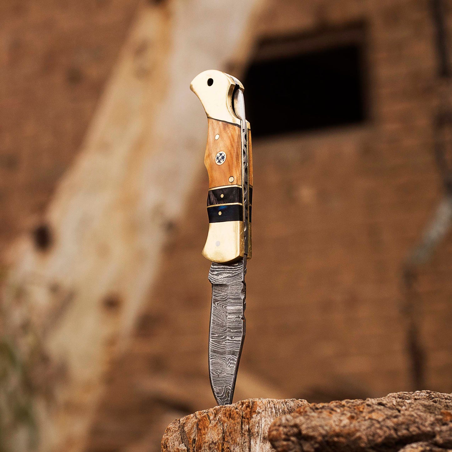 Damascus Steel Folding Knife, Handmade Damascus Pocket Knife, Groomsman Gift, Anniversary Wedding Gift, Birthday Gift, Personalized Gift USA