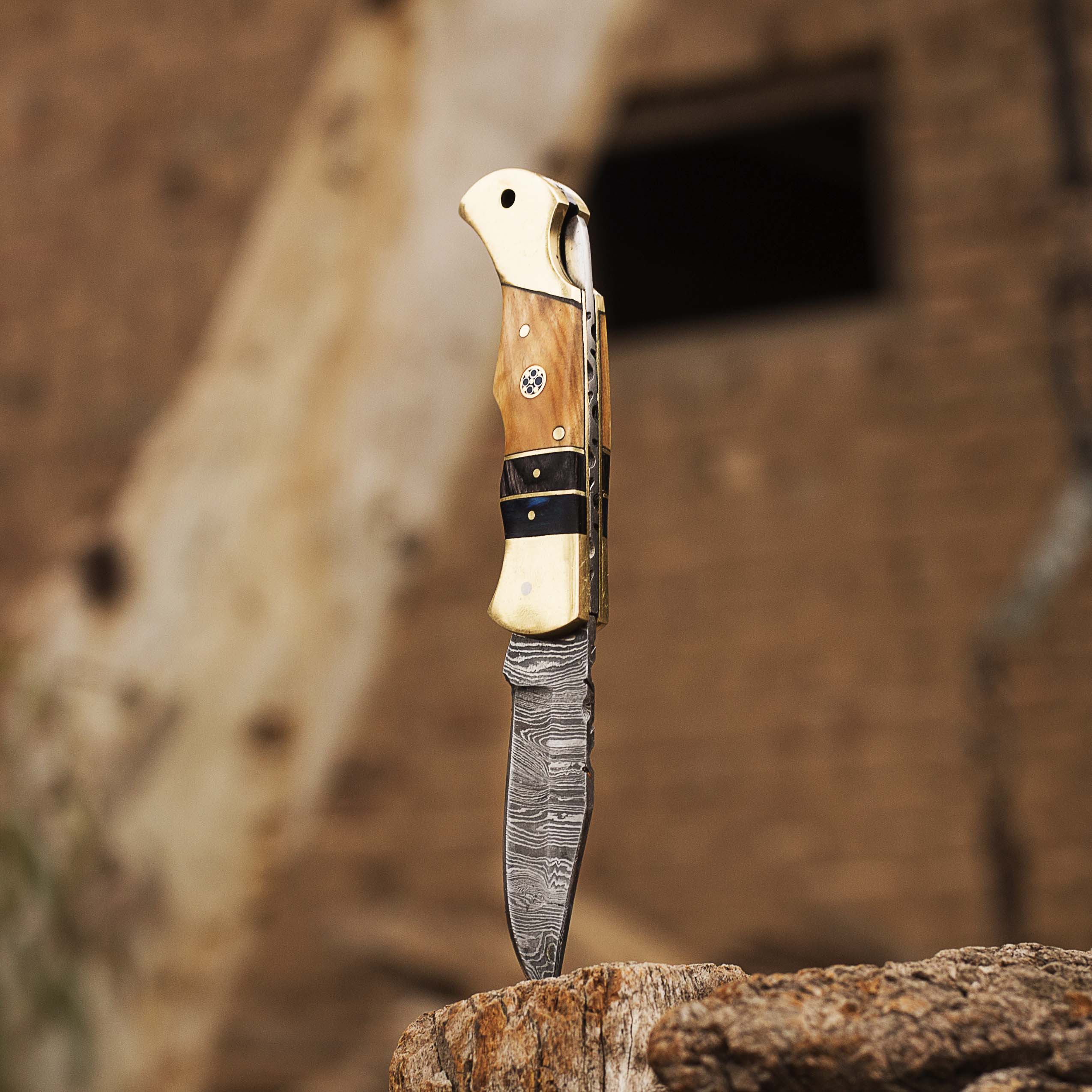 Damascus Steel Folding Knife, Handmade Damascus Pocket Knife, Groomsman Gift, Anniversary Wedding Gift, Birthday Gift, Personalized Gift USA