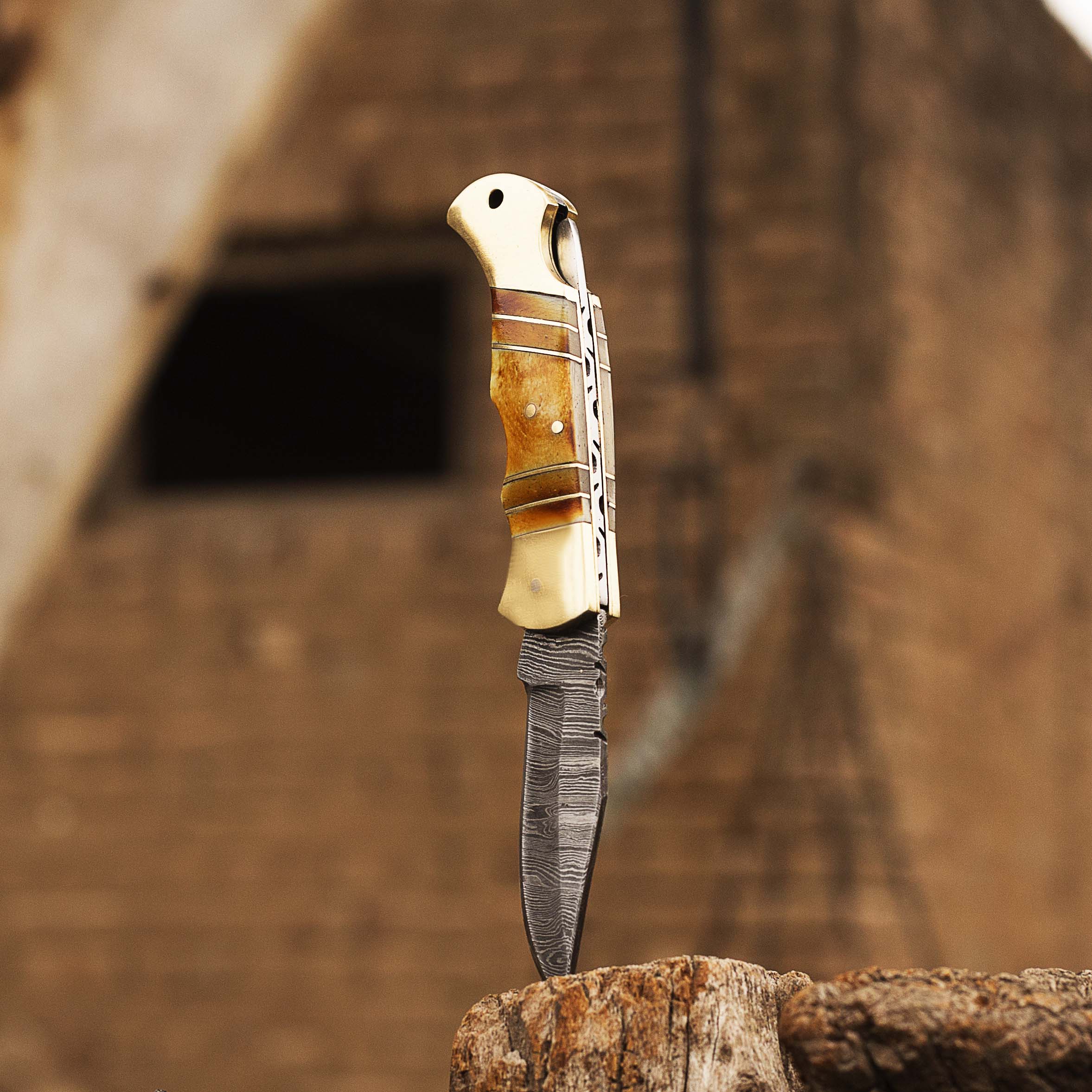 Damascus Pocket knife for Men, Groomsmen Damascus Folding Knife, Every Day Carry Knife , Damascus Knives, Gift For Him, Gift for Men USA