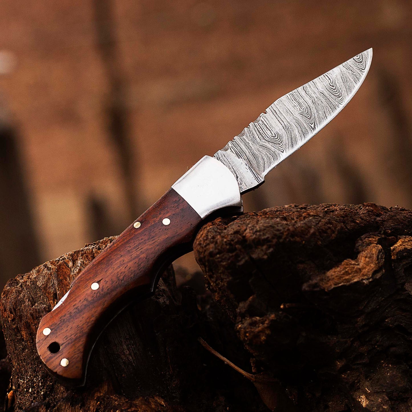 Damascus Pocket knife for Men, Groomsmen Damascus Folding Knife, Every Day Carry Knife , Damascus Knives, Gift For Him, Gift for Men USA