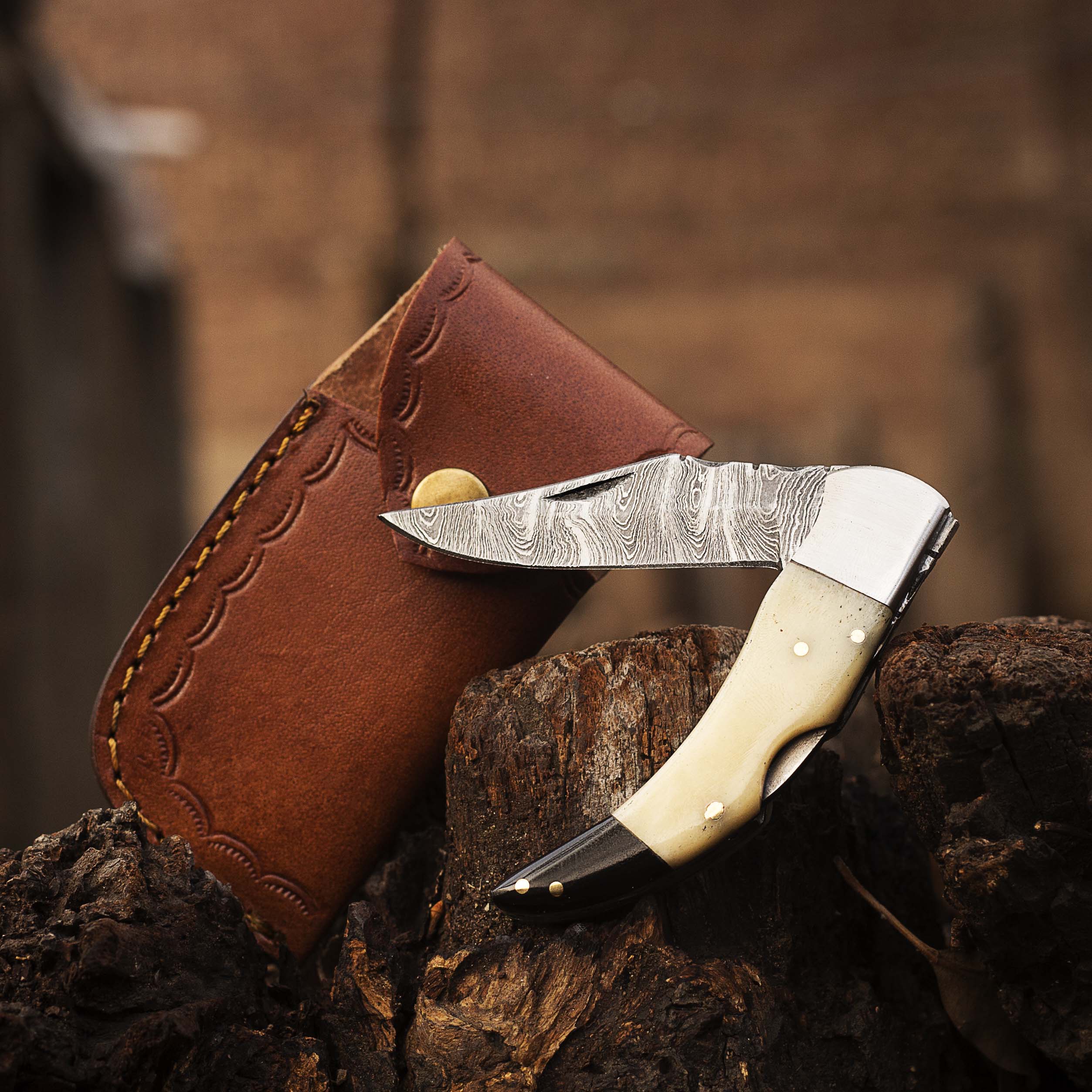 Damascus Pocket knife for Men, Groomsmen Damascus Folding Knife, Every Day Carry Knife , Damascus Knives, Gift For Him, Gift For Unisex USA