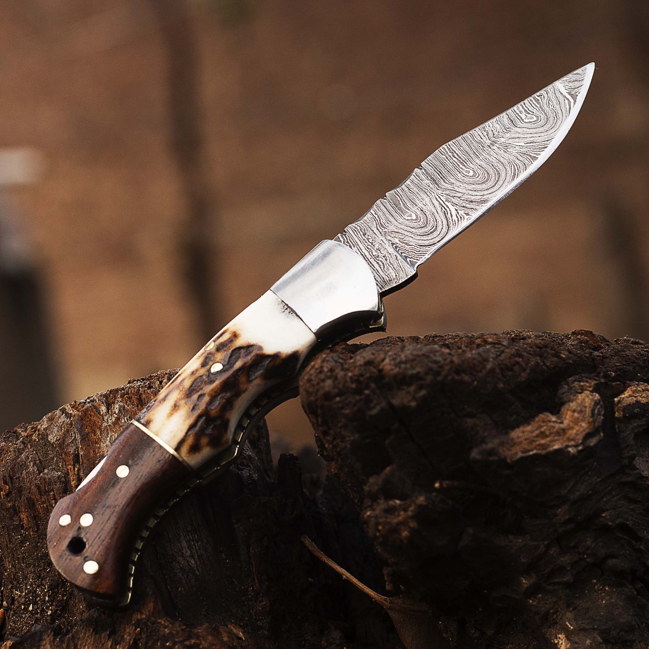 Damascus Pocket knife for Men, Groomsmen Damascus Folding Knife, Every Day Carry Knife , Damascus Knives, Gift For Him, Sexy Knife Gift