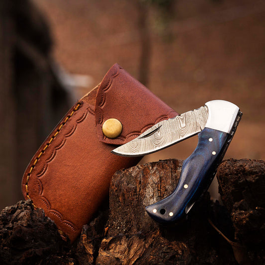 Damascus Pocket knife for Men, Groomsmen Damascus Folding Knife, Every Day Carry Knife , Damascus Knives, Gift For Him, Sexy Knife Gift