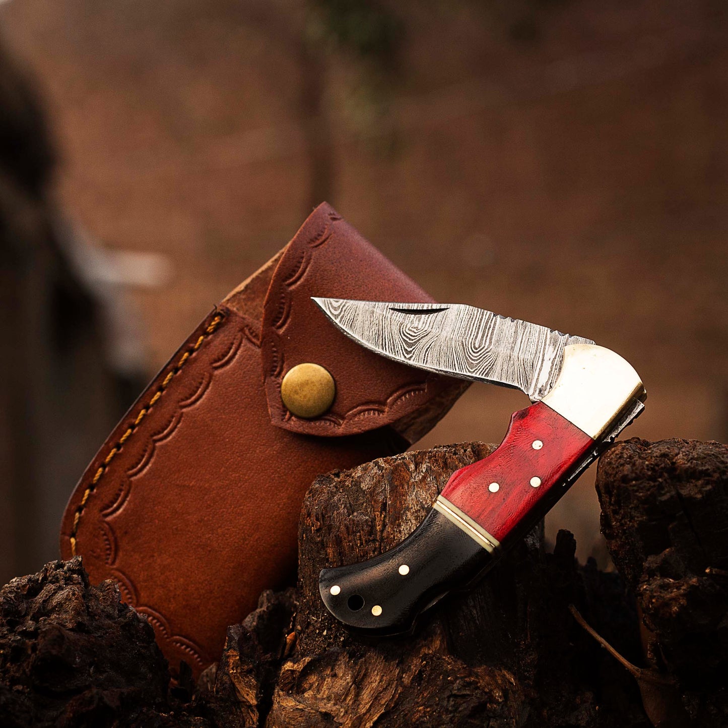 Damascus Pocket knife for Men, Groomsmen Damascus Folding Knife, Every Day Carry Knife , Damascus Knives, Gift For Him, Gift for Men USA