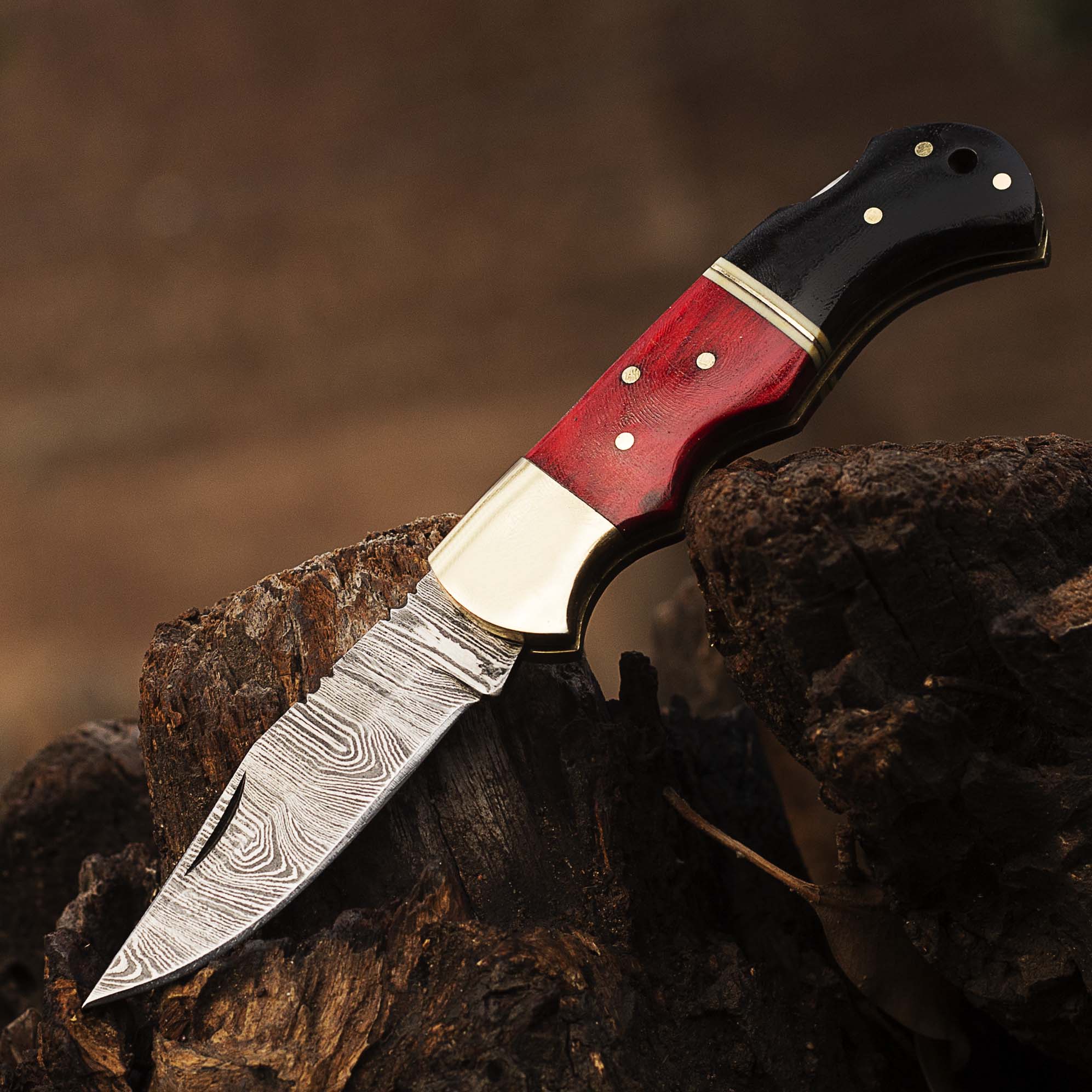 Damascus Pocket knife for Men, Groomsmen Damascus Folding Knife, Every Day Carry Knife , Damascus Knives, Gift For Him, Gift for Men USA