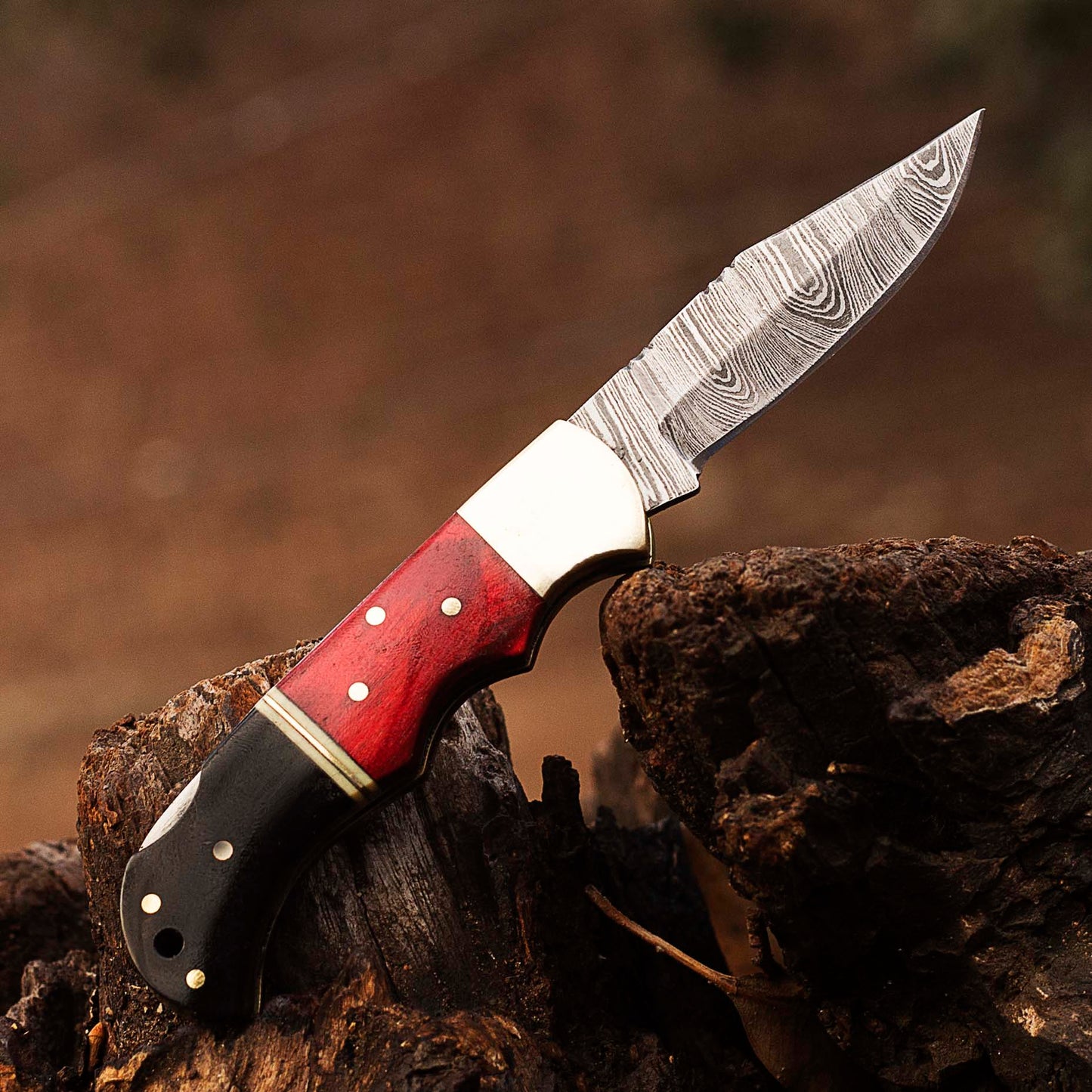 Damascus Pocket knife for Men, Groomsmen Damascus Folding Knife, Every Day Carry Knife , Damascus Knives, Gift For Him, Gift for Men USA