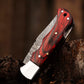 Personalized Damascus Pocket Folding Knife 6.5", Camping Hiking Damascus Pocket Knife, Groomsmen Gift, Husband Gift, Gift for Him, USA