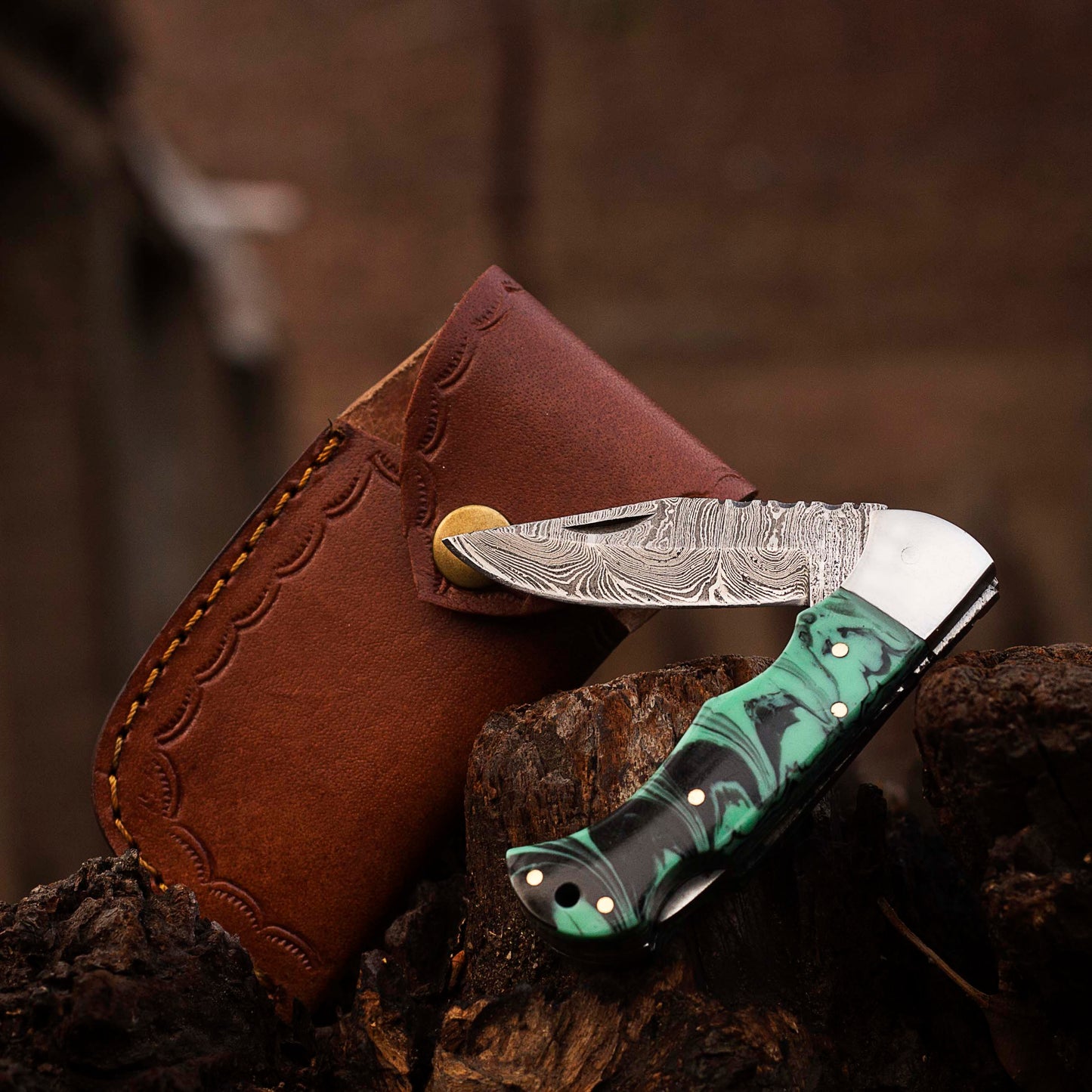 Personalized Handmade Damascus Pocket Clip Folding Knife 6.5", Camping Hiking Damascus Pocket Knife, Gift for Groomsmen, Gift for Men, USA
