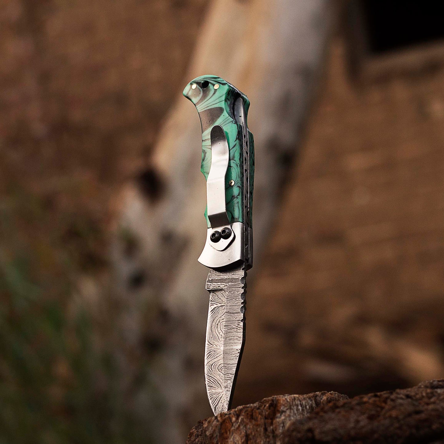 Personalized Handmade Damascus Pocket Clip Folding Knife 6.5", Camping Hiking Damascus Pocket Knife, Gift for Groomsmen, Gift for Men, USA