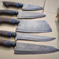 Custom Handmade Chef Knives Set / Kitchen Knives Set / 5Pcs Chef Set / Damascus Blades Chef Knives Set / BBQ Knives Set / Best gift item / Mother Day Gift / Professional Chef For Gift