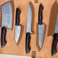 Custom Handmade Chef Knives Set / Kitchen Knives Set / 5Pcs Chef Set / Damascus Blades Chef Knives Set / BBQ Knives Set / Best gift item / Mother Day Gift / Professional Chef For Gift