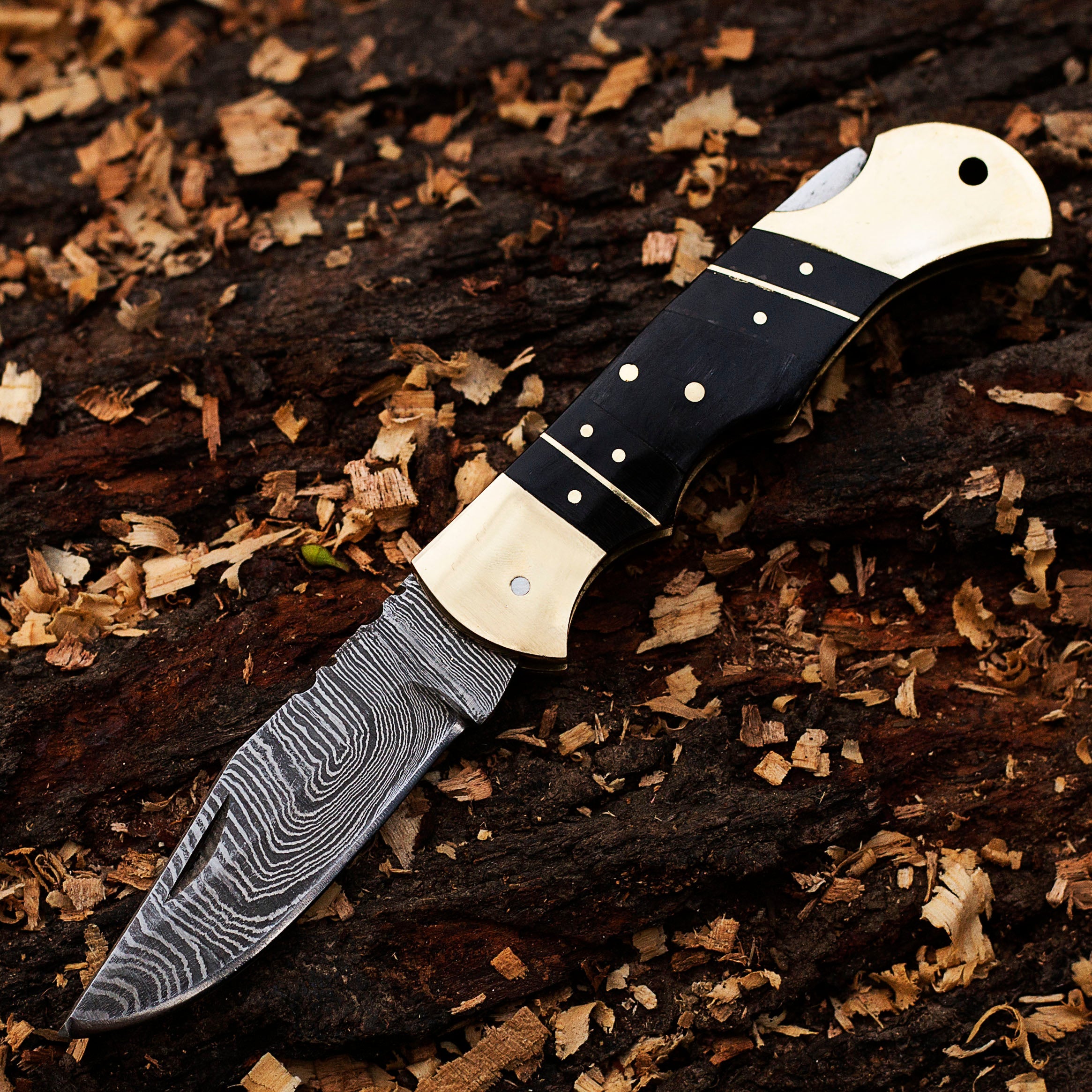 Personalized Handmade Damascus Pocket Folding Knife 6.5", Everyday Carry Damascus Knife, Gift for Groomsmen, Gift For Him, Gift for Men, USA