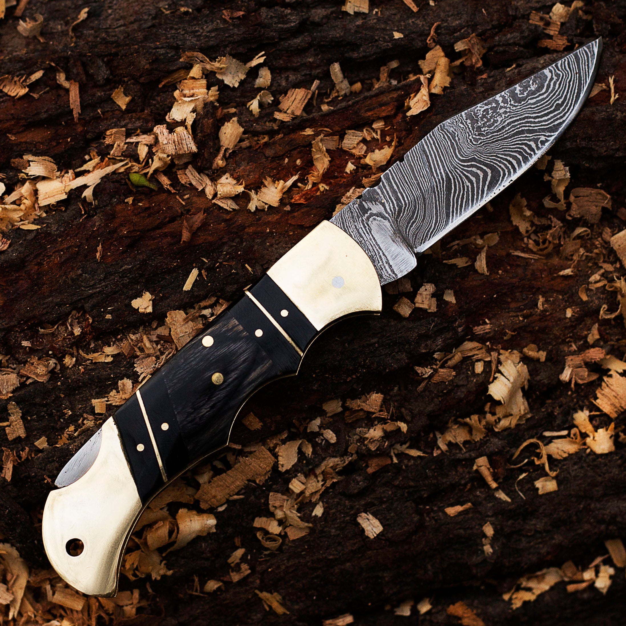 Personalized Handmade Damascus Pocket Folding Knife 6.5", Everyday Carry Damascus Knife, Gift for Groomsmen, Gift For Him, Gift for Men, USA