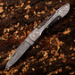 Damascus Pocket knife, Folding Blade, Every Day Carry Knife , Damascus Folder, Best Gift For Him, Engraved Handle Handmade Knife for Men USA