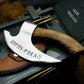 Pizza axe | Pizza slicer Hand forged Viking pizza cutter | Viking bearded camping axe | Groomsmen Gift | Valentine gift for her | Kitchen Axe