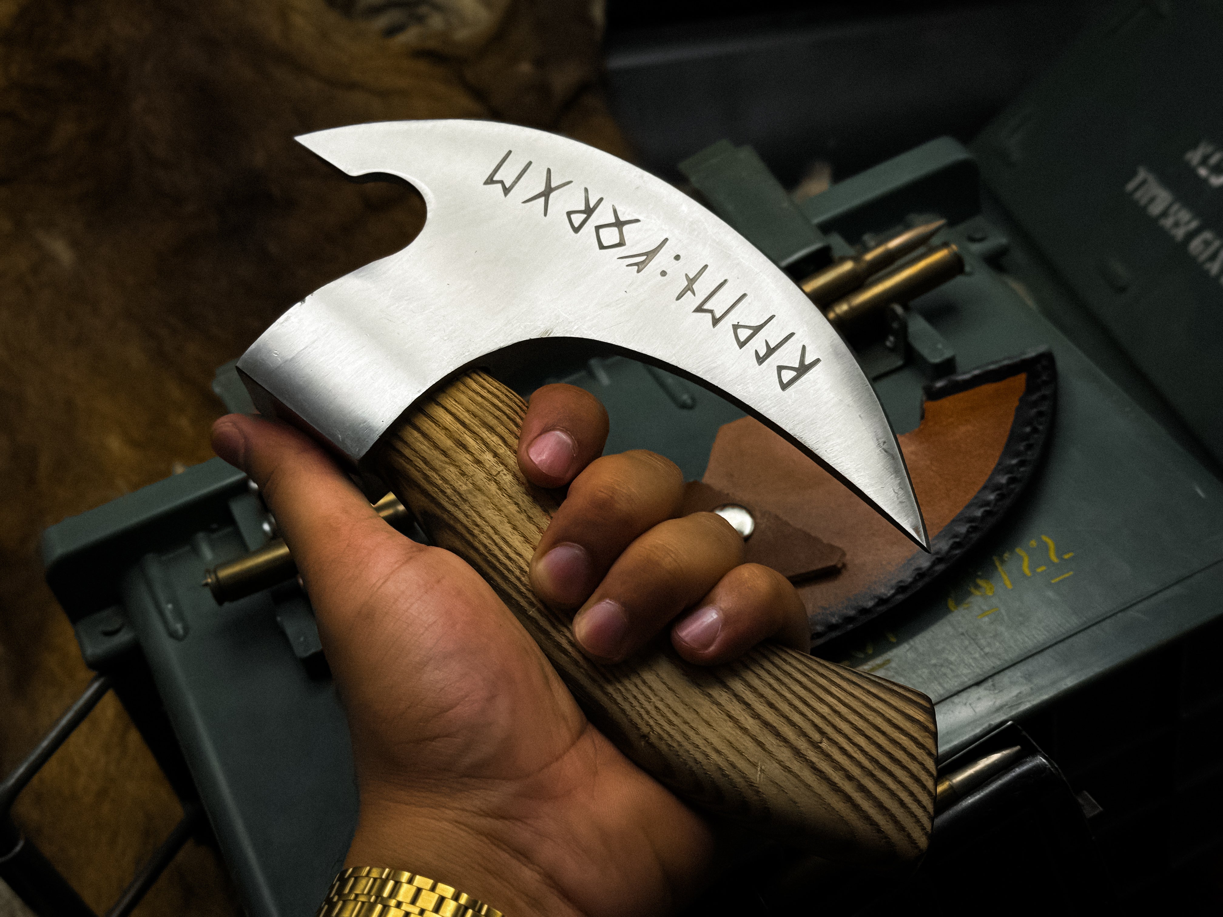 Pizza axe | Pizza slicer Hand forged Viking pizza cutter | Viking bearded camping axe | Groomsmen Gift | Valentine gift for her | Kitchen Axe