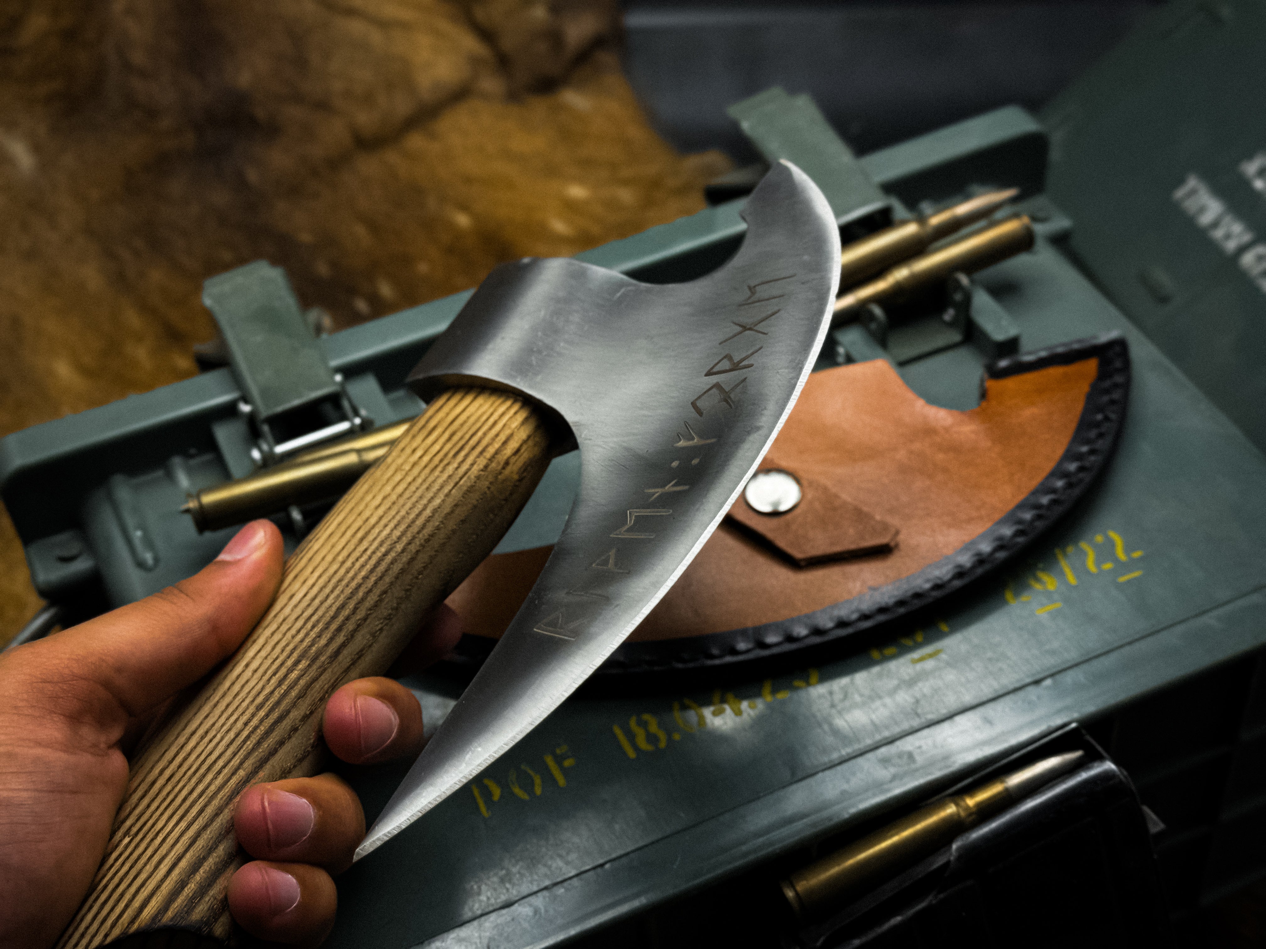 Pizza axe | Pizza slicer Hand forged Viking pizza cutter | Viking bearded camping axe | Groomsmen Gift | Valentine gift for her | Kitchen Axe