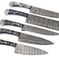 Custom Handmade Chef Knives Set / Kitchen Knives Set / 5Pcs Chef Set / Damascus Blades Chef Knives Set / BBQ Knives Set / Best gift item / Mother Day Gift / Professional Chef For Gift