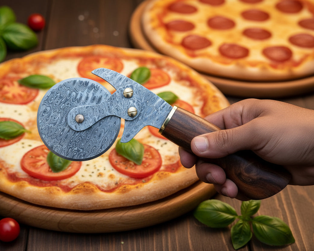 Beautiful Custom Handmade Wheel Pizza Cutter Best Gift Item Thanksgiving Gift, Christmas Gift item, USA