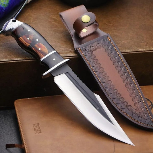 Custom Handmade D2 Steel Sharp Blade Camping /Hunting Survival Bowie Knife Come With Leather Sheath Cover, Father Day Gift, Gift for Husband, Birthday Gift, Gift for him/her