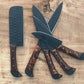 Custom Handmade Chef Knives Set / Kitchen Knives Set / 5Pcs Chef Set / Black Coated Blades Chef Knives Set / BBQ Knives Set / Best gift item / Mother Day Gift / Professional Chef For Gift
