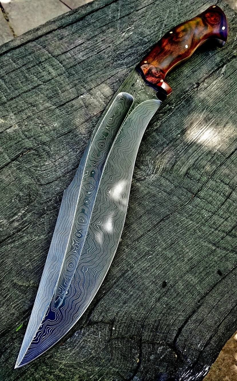 Custom Handmade Damascus Steel Kukri Knife Come With Leather Sheath, Best Gift For Her/Him, Best Gift For Boyfriend, Anniversary Gift. Father Day Gift