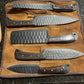 Custom Handmade Chef Knives Set / Kitchen Knives Set / 5Pcs Chef Set / Black Coated Blades Chef Knives Set / BBQ Knives Set / Best gift item / Mother Day Gift / Professional Chef For Gift