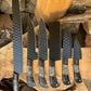 Custom Handmade Chef Knives Set / Kitchen Knives Set / 6Pcs Chef Set / Black Coated Blades Chef Knives Set / BBQ Knives Set / Best gift item / Mother Day Gift / Professional Chef For Gift