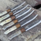 Steak Knives set 6 Pcs Custom Steak Knives BBQ Grilling knives Birthday Gifts Anniversary Gifts Thanksgiving Gifts Valentines Day Gifts