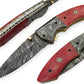 Damascus Pocket knife for Men, Groomsmen Damascus Folding Knife, Every Day Carry Knife , Damascus Knives, Gift For Him, Gift For Unisex USA